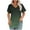 Green, variant on Summer Fashion Tops for Womens 2025 Plus Size V- Neck Printed Casual Pullover With Short Sleeves