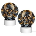 thumbnail image 2 of Sikiie Fiery Skull Trio Acrylic Night Light Gift Custom Acrylic Night Light LED Lights for Bedroom Home Office, 2 of 9