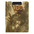 thumbnail image 4 of Wobogo Golden Flower A4 Foldable Clipboard with Horizontal and Vertical Double Metal Clips 360 Degree Foldable Binder Clipboards with Pen Holder, 4 of 9