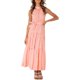thumbnail image 2 of SAYOO Vestido de mujer, patrón de rayas, cuello halter, sin mangas, con lazo en la cintura, falda de una pieza para mujer SAYOO Casual, 2 of 7