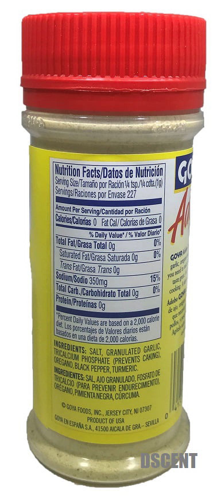 2Pack Goya Adobo All Purpose Seasoning 1 with Pepper, 1 Without Pepper 8 oz each