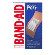 BAND-AID Brand Tough Strips Adhesive Wound Bandage, Extra Large, 10 Count