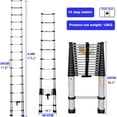 thumbnail image 2 of 14.4FT Telescoping Ladder, Aluminum Telescopic Extension Extendable Ladder with Non-Slip Feet, Multi-Purpose Collapsible Ladder for Household Or RV Outdoor Work, 330 Pound Capacity, EN131, 2 of 7