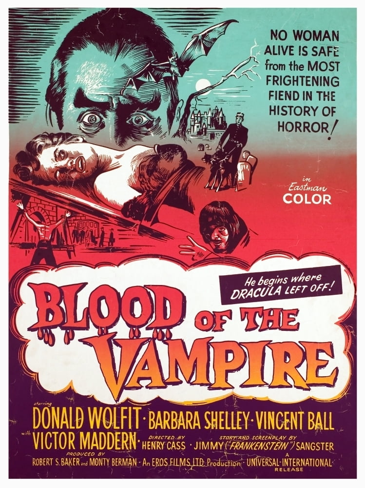 Blood Of The Vampire Donald Wolfit Barbara Shelley Victor Maddern 1958