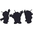 thumbnail image 1 of Martians Silhouette Cartoon Characters Decor Wall Art Vinyl Sticker Design Decal Girls Boys Kids Room Bedroom Nursery Kindergarten Fun Home Children Room Decor Wall Art Sticker Vinyl Size (30x30 inch), 1 of 1