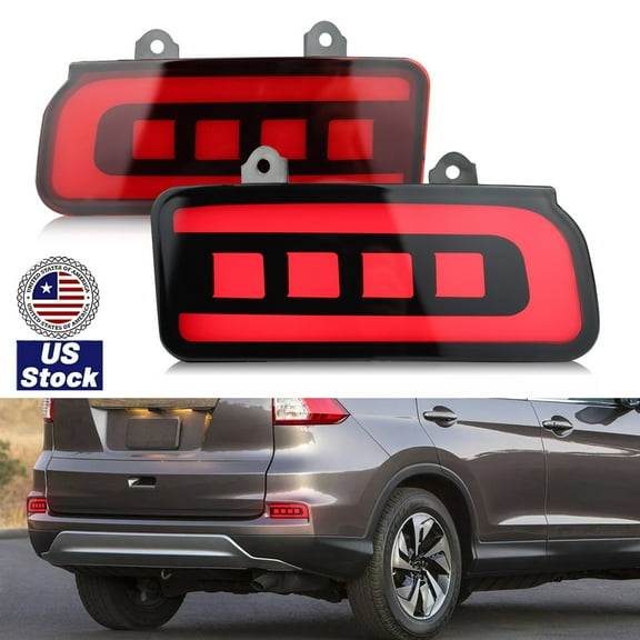 For 2015-2016 Honda CRV Rear Bumper Reflector Red Lens LED light Brake Tail Lamp