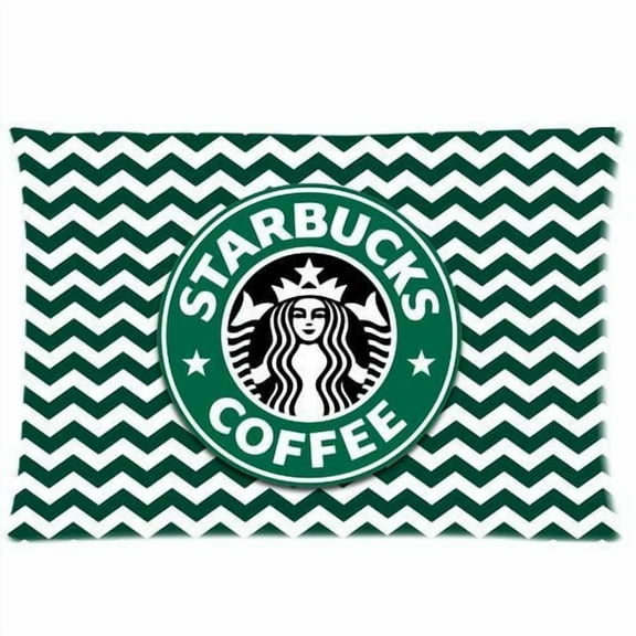 DEYOU Starbucks Pillowcase Pillow Case Cover Two Sides Printing Size 20x30 inch