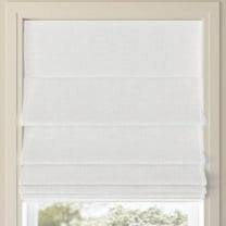 Sun Zero Seraphina Textured Total Blackout Cordless Roman Shade, 39" x 64", White