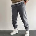 thumbnail image 2 of Men's Casual Pants Mens Autumn And Winter High Street Fashion Leisure Loose Sports Outdoor Running Sweater Pants Trousers Daily And Sports GY2 L, 2 of 5