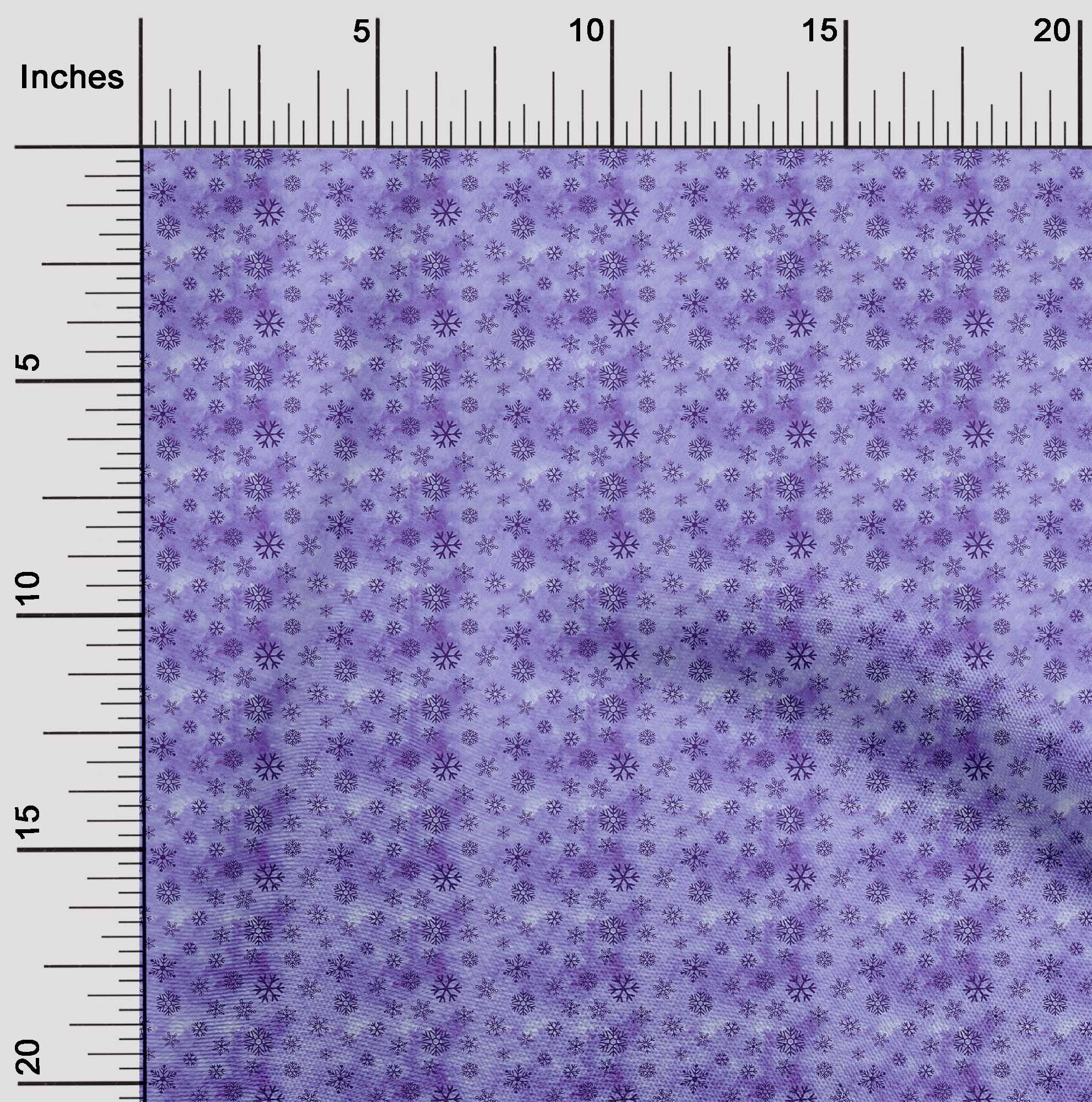 oneOone Cotton Jersey Purple Fabric Christmas Snow Flakes Dress Material Fabric Print Fabric By The Yard 58 Inch Wide