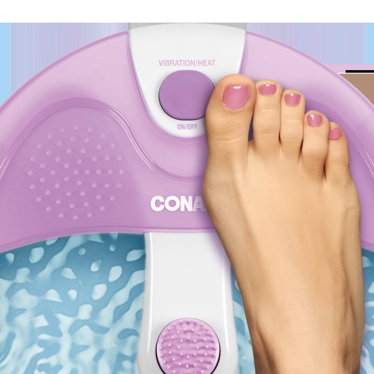 conair foot pedicure spa with soothing vibration massage Conair Pedicure Foot Spa with Soothing Vibration Massage, Pink/White main image 1