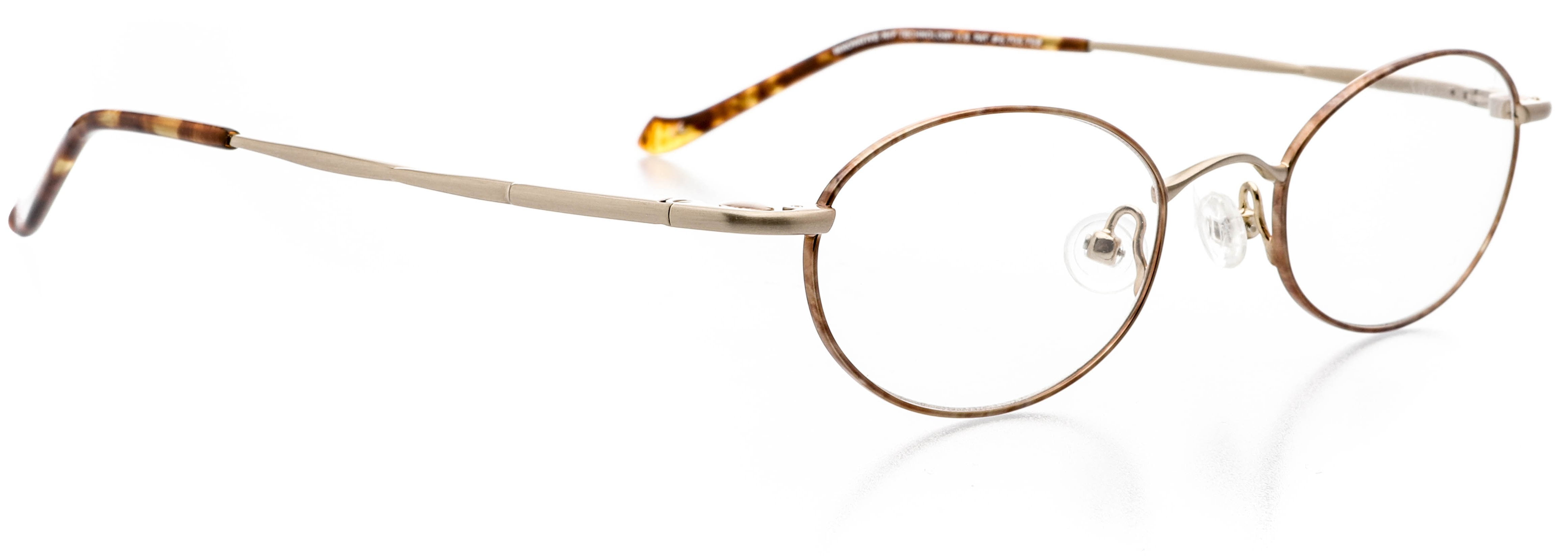 Optical Eyewear Oval Shape, Metal Full Rim Frame Prescription