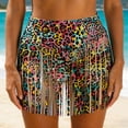 thumbnail image 7 of JFOPQVSM Women's High Waisted Swim Skirt Cover Up Fringe Mini Skirts Festival Rave Cover Up for Women, 7 of 7