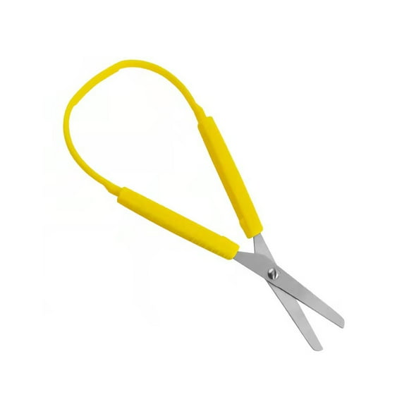 Youkk Safety Grip Stainless Steel Supplies Adaptive Stationery Scissors Accessories DIY Crafting Tool Paper Shear Students Yellow