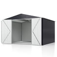 thumbnail image 4 of NETAJE 8'x10' Outdoor Metal Storage Shed with Updated Frame Structure and Lockable Doors for Backyard Garden Patio Lawn, 4 of 9