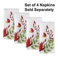 thumbnail image 2 of Newbridge Thanksgiving Autumnal Green and Red Flourishing Leaves Set of 4 Fabric Dining Napkins, 2 of 7
