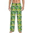 thumbnail image 2 of Kdxio Cartoon Koala Bear and Leaf Print Men's Sleep Pajama Pant Lounge Pants with Pockets, 2 of 8