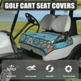 thumbnail image 3 of Yuyamidu Hummingbird Golf Cart Seat Covers, Boho Flowers Golf Cart Seat Towel Blanket with 4 Front Pockets Blue Club Car Cushion Covers, 3 of 7