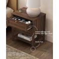 thumbnail image 3 of EYYTHUNG Modern Nightstand Set of 2 with Drawers, Farmhouse Wood Bedside Table with Open Shelf, Large End Table, Brown, 3 of 6