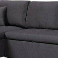 thumbnail image 3 of 82 Inch Reversible Sleeper Sectional Sofa with Storage Chaise, Dark Gray- Saltoro Sherpi, 3 of 10