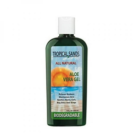 Tropical Sands All Natural Aloe Vera Gel - 100% Pure Aloe Vera Gel, Biodegradable, 8 fl