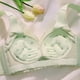 thumbnail image 4 of Gibobby Sujetador de copa B de realce Sexy de encaje cómodo para mujer ajustable sin aros de copa media gruesa Brasier sin varillas para mujer(Verde,XL), 4 of 5