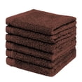thumbnail image 4 of Weidemans 100% Cotton Washcloths 6 Pieces Towel Set | Fingertip Washcloth 13" X 13" | Towels for Bathroom, Hand, Kitchen, Cleaning | Machine Washable high Absorbency Bathroom Face Towels | Chocolate, 4 of 11