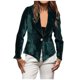thumbnail image 2 of Chaqueta y abrigo informal de manga larga sin capucha para mujer, color liso, cuello en V corto, botones, cárdigan, chaqueta de terciopelo de manga larga, abrigo para mujer, 2 of 6