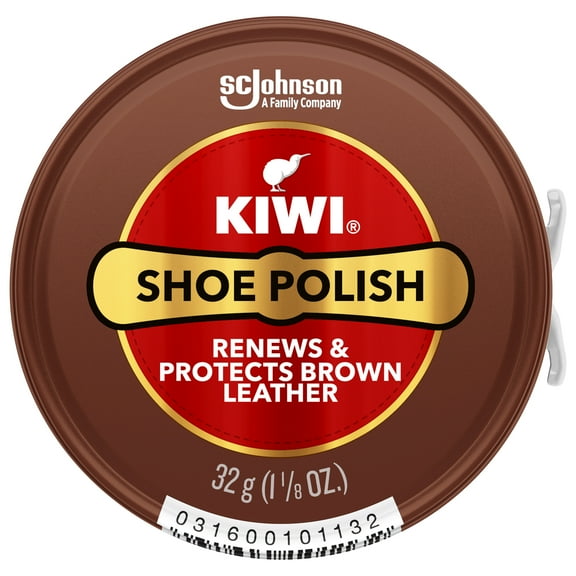 KIWI Shoe Polish, Brown, 1.125 oz Pack - 3