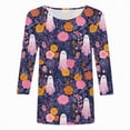 thumbnail image 4 of Godom Funny Halloween T Shirts for Women Graphic Tees Cute Ghost Print Tee Holiday Tops, 4 of 4