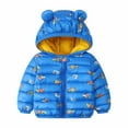 thumbnail image 2 of Hicidod Baby Toddler Girls Boys Puffer Down Jacket Winter Lightweight Coat Cute Floral Printed Hooded Zipper Jacket Coat, 2 of 7