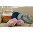 thumbnail image 4 of Saro Lifestyle 6005.NB14R 14 in. Round Velvet Pintucked Throw Poly Filled Pillow, Navy Blue, 4 of 4