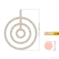 thumbnail image 3 of ANGARA Natural Diamond Concentric Circle Pendant in 14K Rose Gold for Women (Size-1.3mm| Color-G| Clarity-VS2) | April Birthstone, Anniversary, Jewelry Gift for Women | Natural Diamond Necklace, 3 of 8