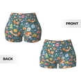 thumbnail image 5 of Haiem Foxes and Birds in Forest No Front Seam Biker Shorts for Women Yoga Workout Gym Bike Shorts with Tummy Control Moisture-Wicking-, 5 of 9