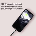 thumbnail image 2 of Retractable 3-in-1 Charging Cable for Mobile Phones with Multiple Connectors for Daily Home, Office & Travel Use (Black), 2 of 3