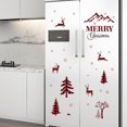 thumbnail image 2 of Adhesivo De Pared Con Texto En Inglés "Merry Christmas", Color Rojo Y Negro, Diseño De Búfalo, Árbol, Ciervo, Ventana, Nieve, Extraíble, Decoración Del Hogar, Mural De Despegar Y Pegar Para Suministro, 2 of 5