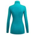 thumbnail image 2 of Made by Johnny Women's Long Sleeve Ribbed Turtleneck Pullover Sweater XL JADE, 2 of 6