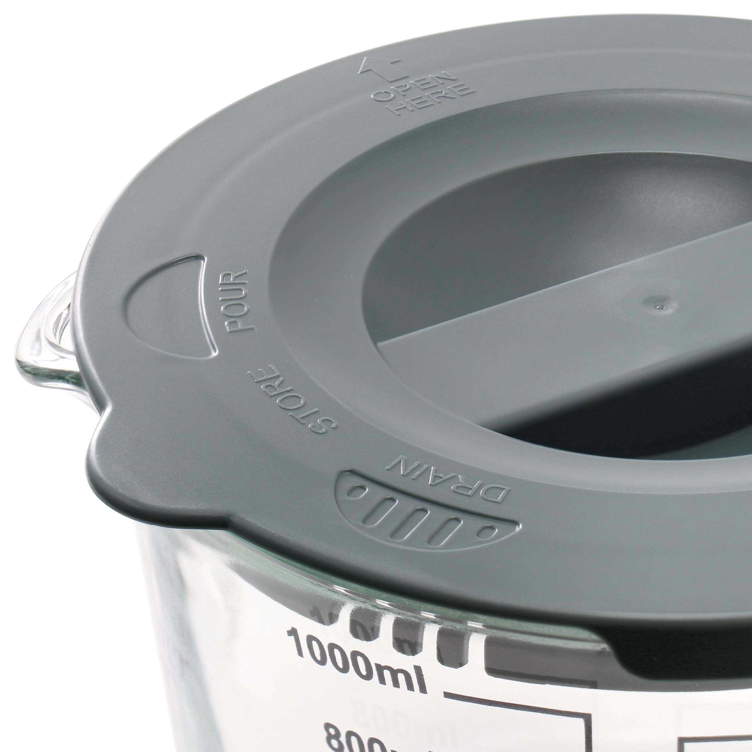 Oster Coolidge 4-Cup Clear Glass Measuring Cup with Snap on Lid