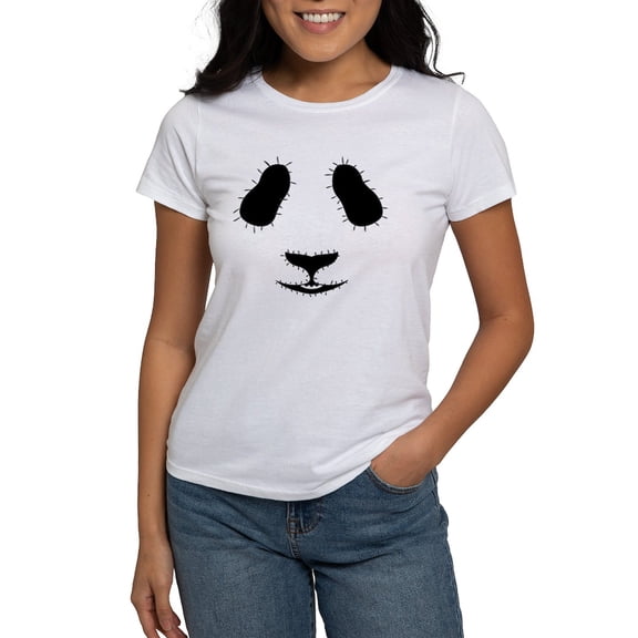 CafePress - Stitched Panda Face Women's T Shirt - Women's Classic T-Shirt
