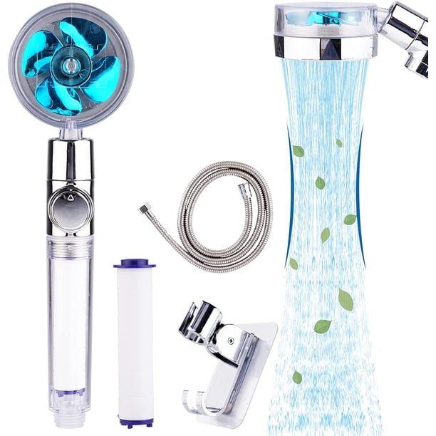 propeller driven handheld shower head