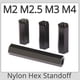 thumbnail image 5 of M2 M2.5 M3 M4 Black White Nylon Hex Standoff Screw PC Compuer Motherboard PCB Spacer Metric Thread Bolt Length 5-20MM, 5 of 5