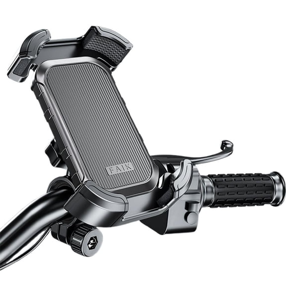Motorcycle Phone Mount with Safety Lock, One-Hand,Angel Adjustable,Operation Bike Phone Holder for Electric Scooter ATV Bicycle Handlebar