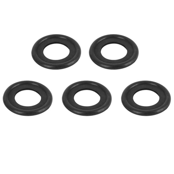 5pcs M12 Engine Oil Drain Plug Rubber Crush Washer Seal Ring Gasket Universal Black for Car
