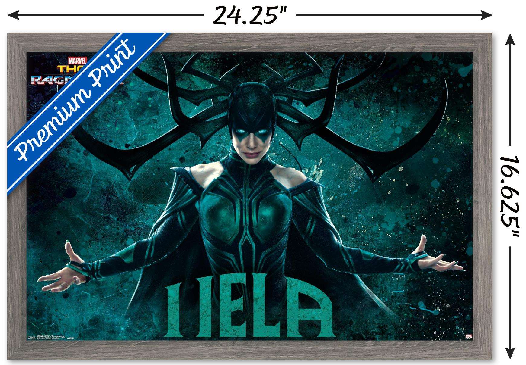 Marvel Cinematic Universe - Thor - Ragnarök - Hela Wall Poster, 14.725" x 22.375", Framed