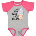 thumbnail image 3 of Inktastic All You Need is Ice Cream with Ice Cream Cone Boys or Girls Baby Bodysuit, 3 of 5