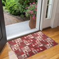 thumbnail image 2 of Red Christmas Patchwork Pattern Door Rugs,Washable Non Slip Door Mats Indoor,Decorative Door Mats,Entry Mat Indoor for Entrance,Bedroom,Kitchen,Bathroom,17"x30", 2 of 6