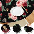 thumbnail image 4 of Pioneer Flower Floral Print Pattern Round Fitted Tablecloth with Elastic Edge,Dining Table Cover Waterproof,Outdoor Round Tablecloth for Camping,Dining,Indoor and Outdoor, 4 of 7