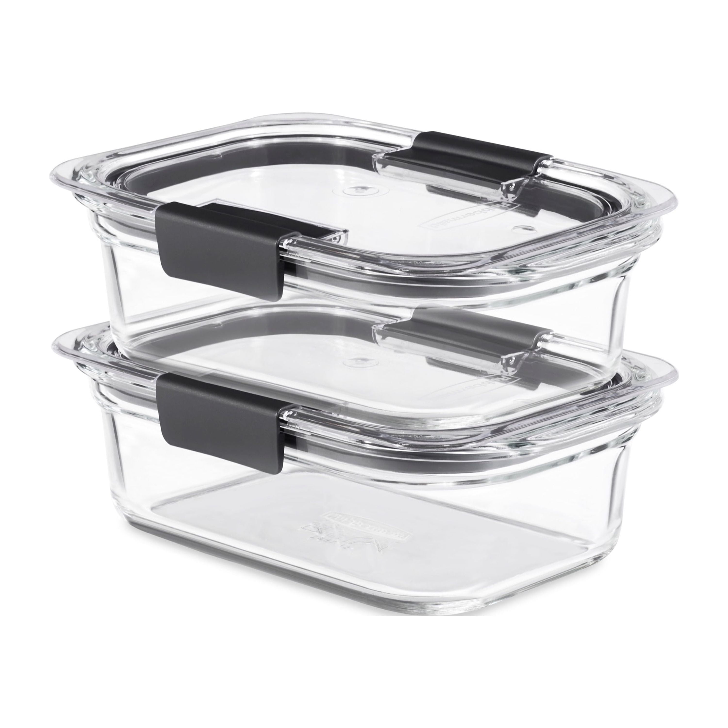 Rubbermaid Brilliance 3.2 Cup Glass Food Storage Containers, Set of 2, Best Used for Leftover Storage and Reheating
