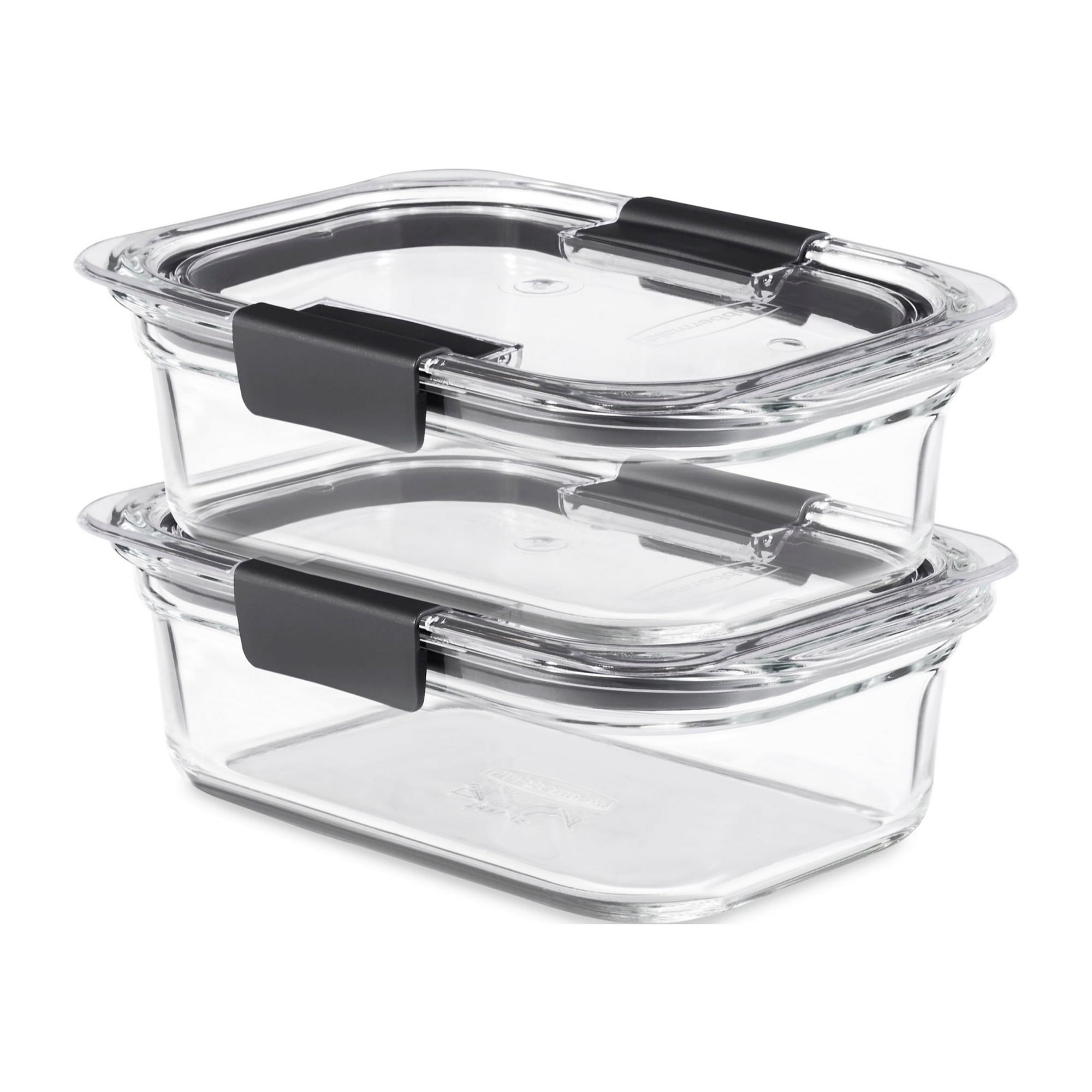 Rubbermaid Brilliance 3.2 Cup Glass Food Storage Containers, Set of 2, Best Used for Leftover Storage and Reheating
