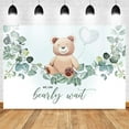 thumbnail image 3 of Boy Bear Baby Shower Backdrop We Can Bearly Wait Background Watercolor Leaves Bear Baby Shower Party Cake Table Decoration Photo Booth Props, 3 of 6